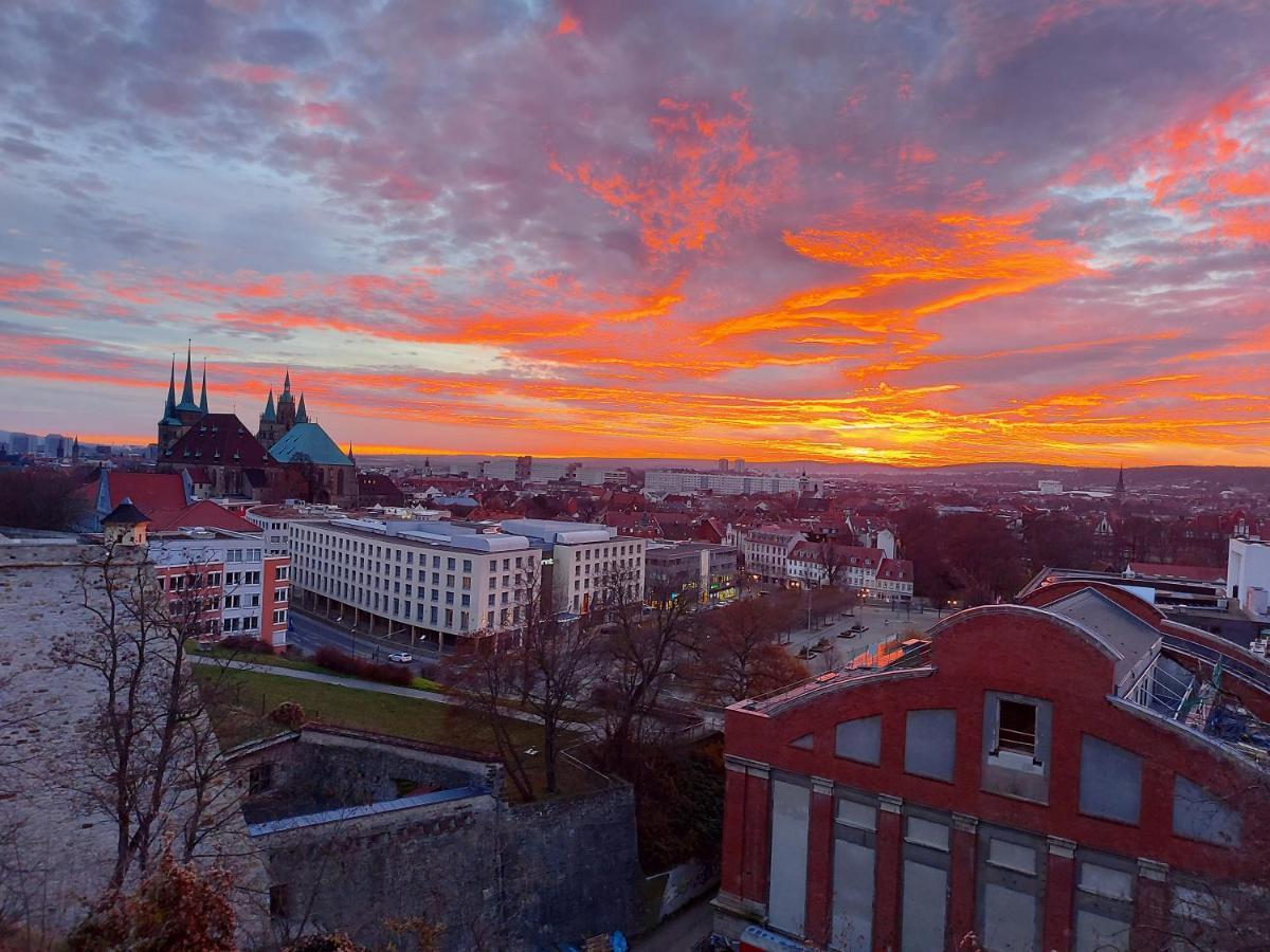 At The Top - Penthouse Ueber Den Daechern Der Stadt Erfurt Eksteriør billede