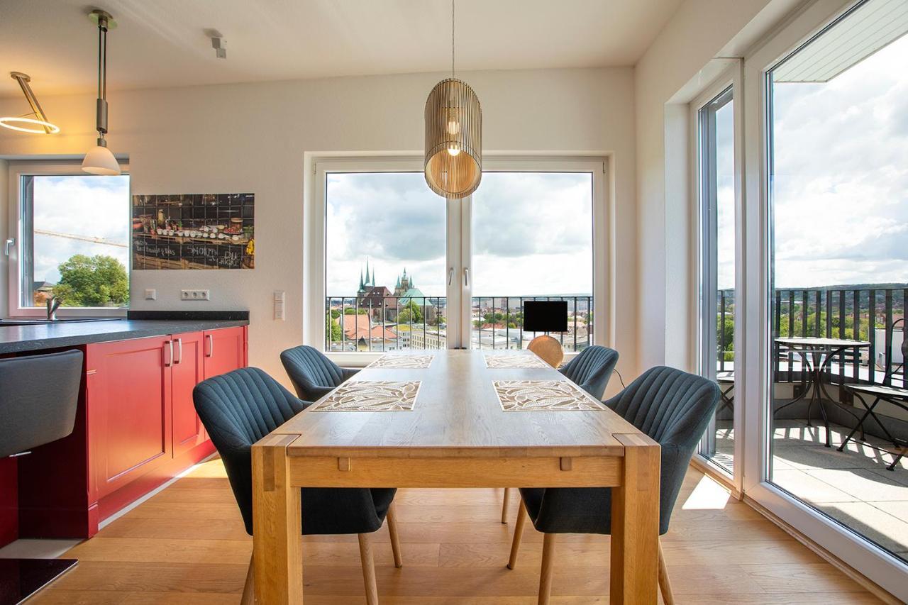 At The Top - Penthouse Ueber Den Daechern Der Stadt Erfurt Eksteriør billede