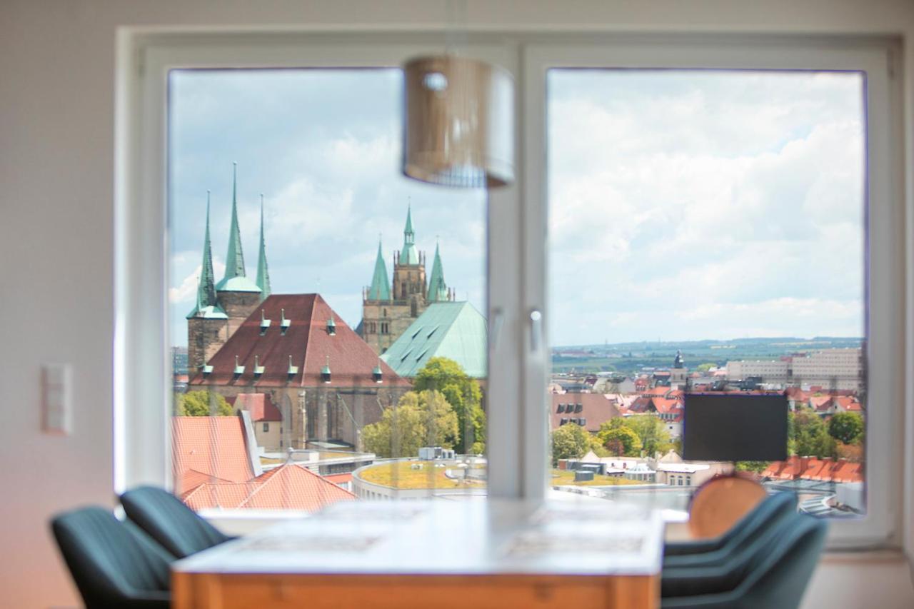 At The Top - Penthouse Ueber Den Daechern Der Stadt Erfurt Eksteriør billede